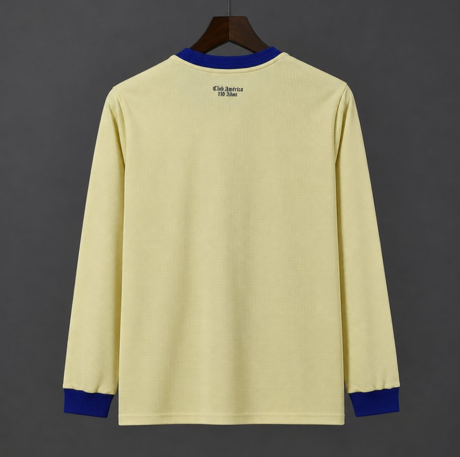 26/27 Club America Third Light Yellow 110Th Anniversary Long Sleeve Jersey