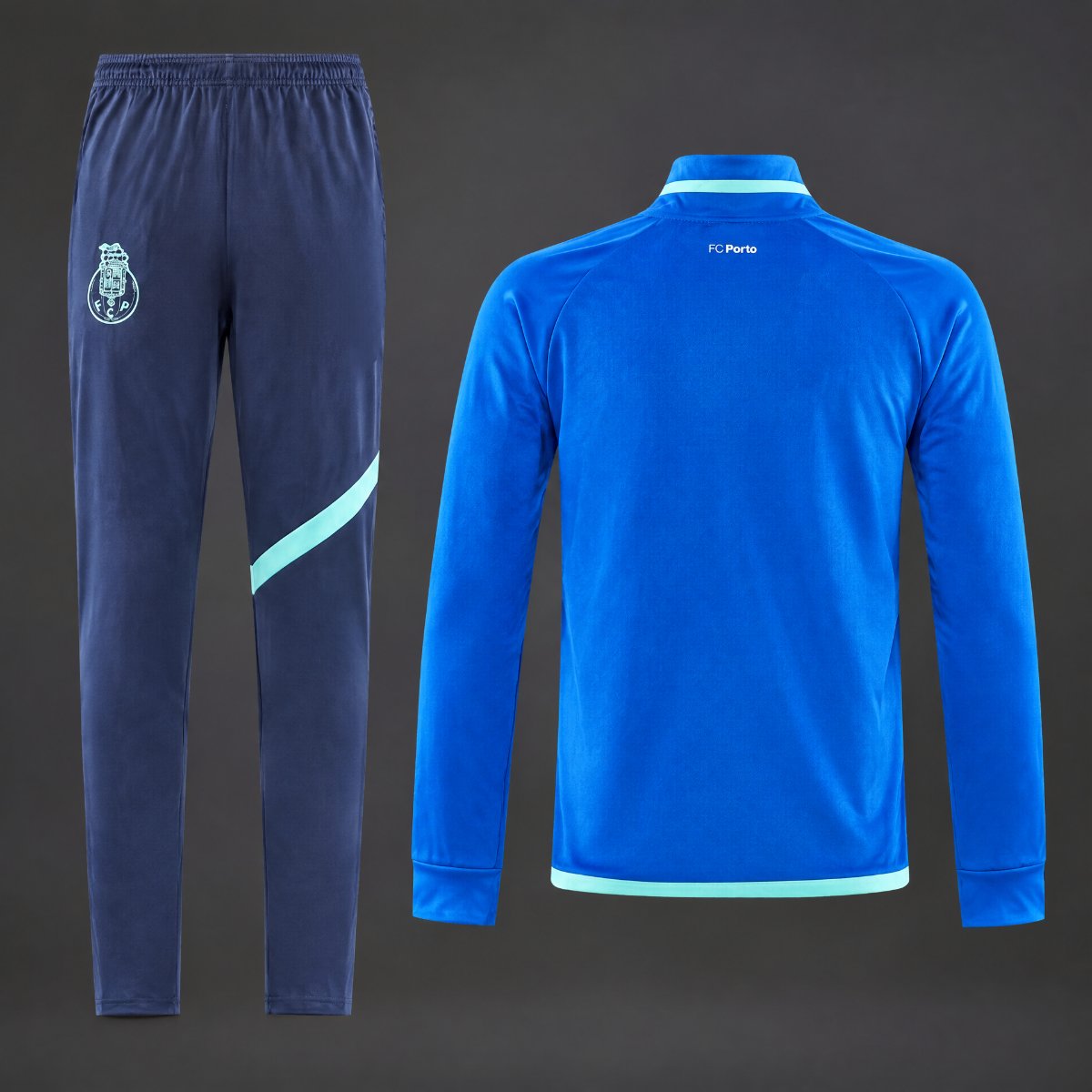 26/27 Porto Blue Half Zipper Jacket + Long Pants