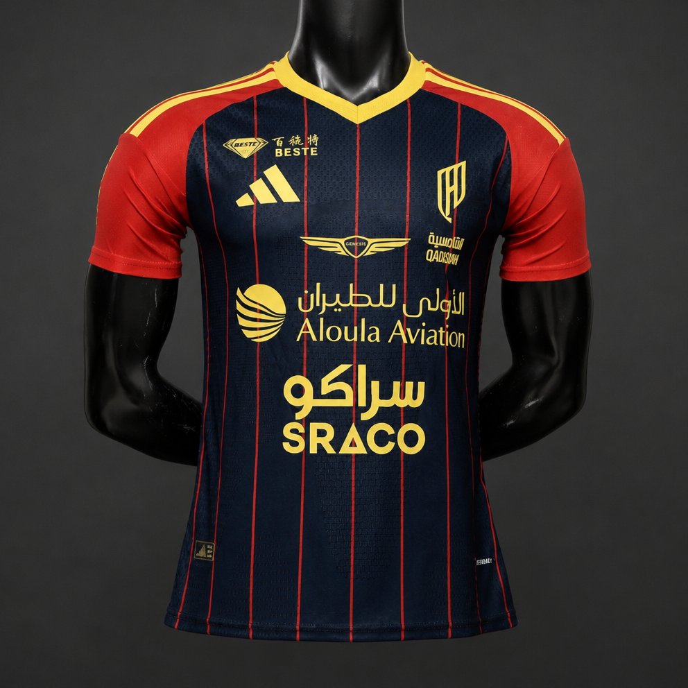 Player Version 26/27  Al-Qadsiah Third Navy Red Jersey